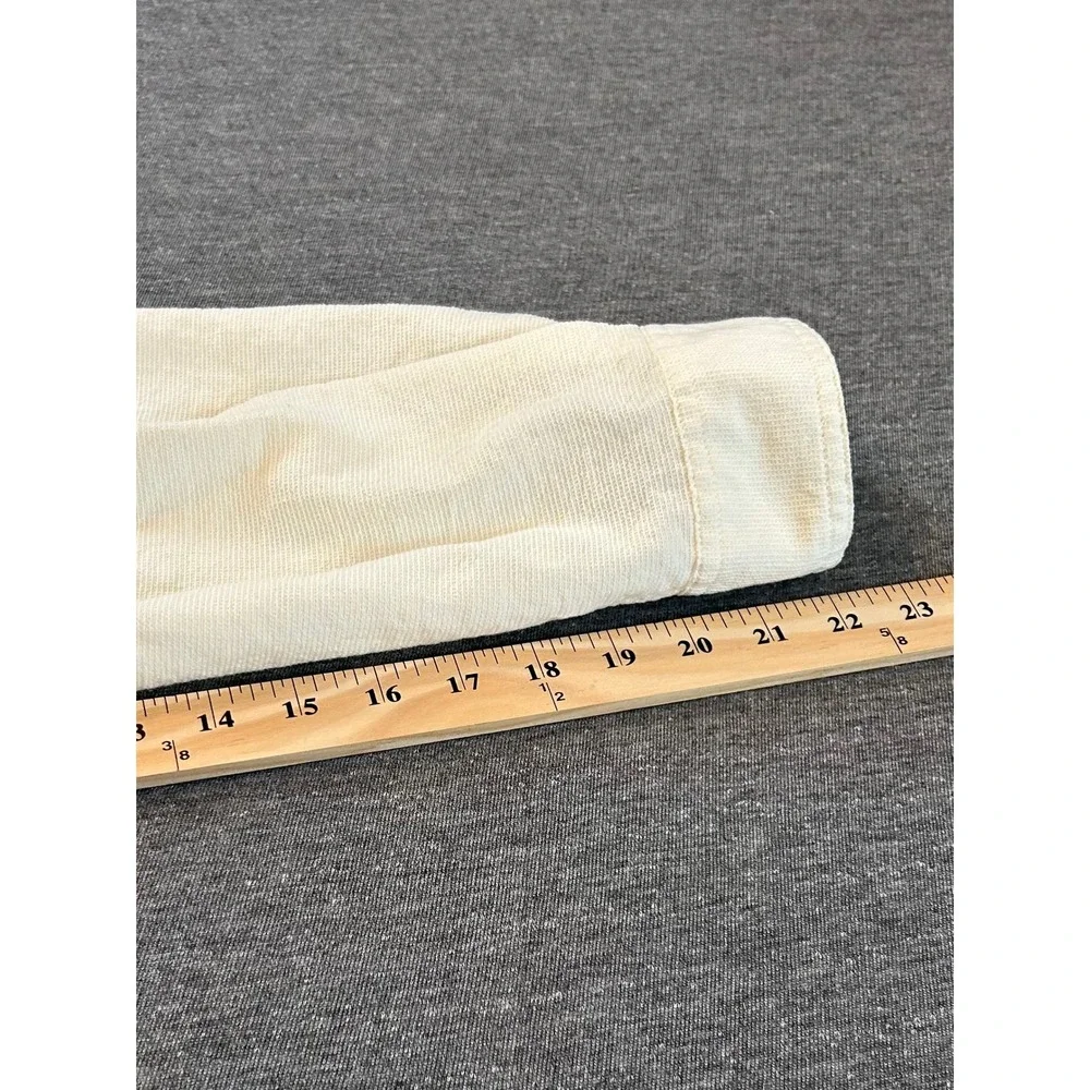 The North Face Mens XL Cream‎ Nylon Zip Pocket Outdoor Utility Long Sleeve Shirt